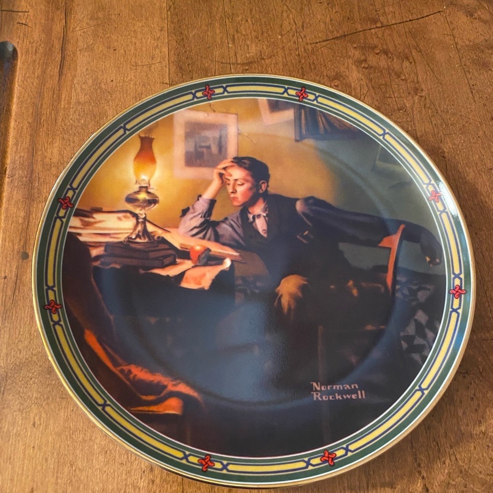Knowles Norman Rockwells A Young Man’s Dream Collectible Decorative Plate